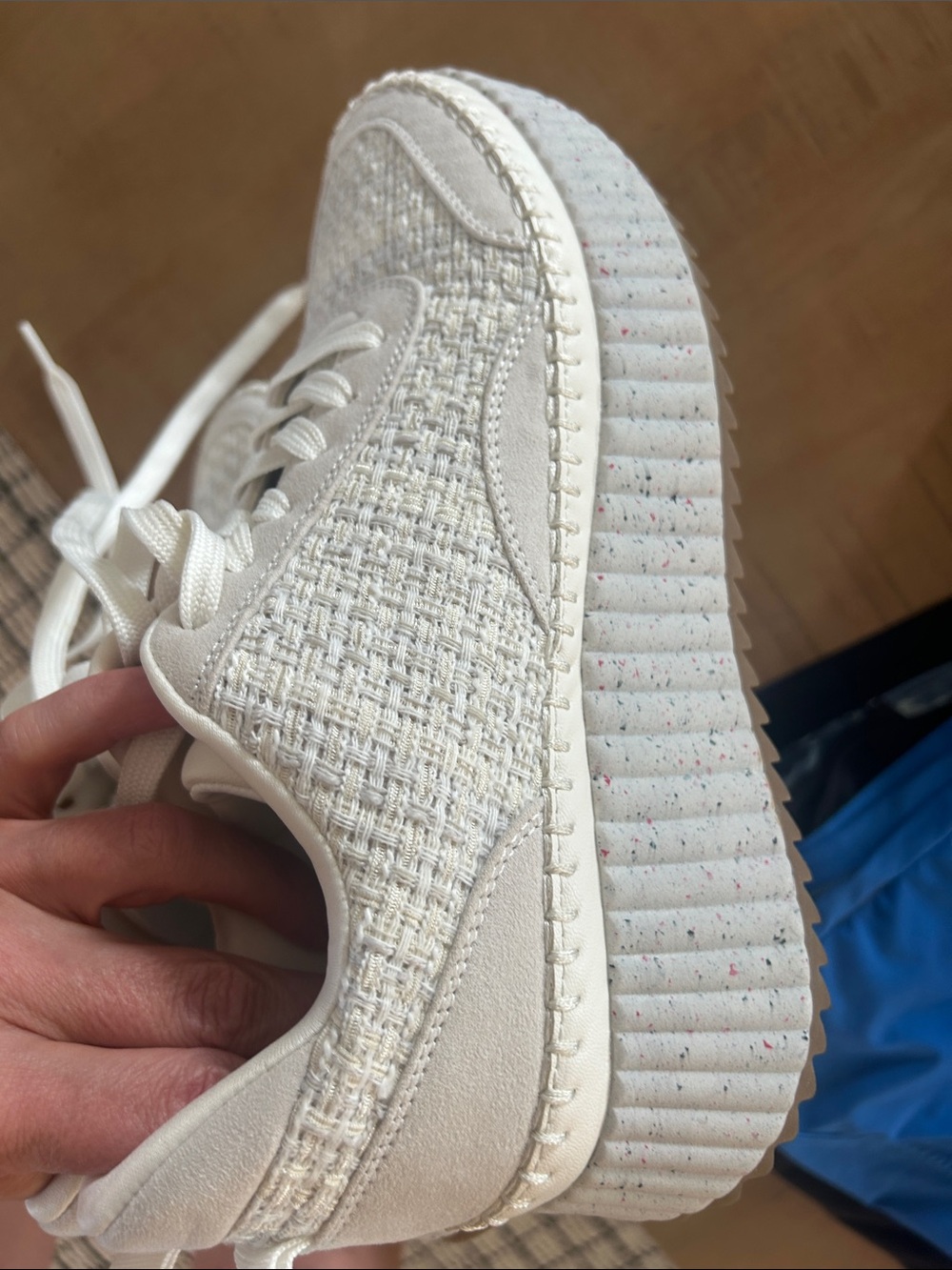 Women’s White Platform Fashion Sneakers from Target, size 10, worn once - Picture 5 of 7